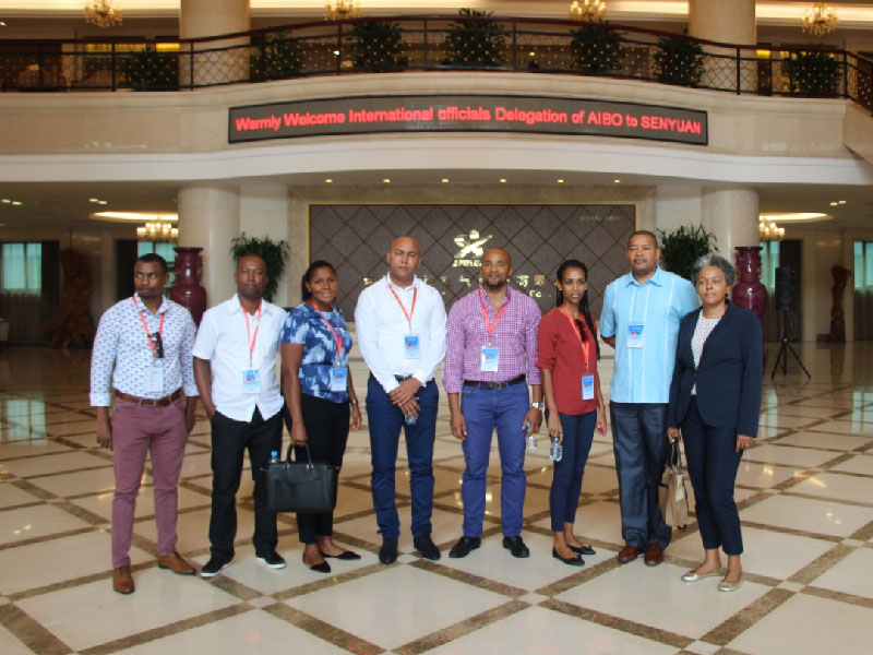2017年8月15日，佛得角國際官員代表團到森源參觀交流。